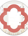 Triangual Retro Coral Pattern - Modern Round or Oval Wall Mirror - Quatrefoil