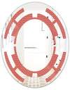 Triangual Retro Coral Pattern - Modern Round or Oval Wall Mirror - Space