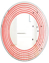 Triangual Retro Coral Pattern - Modern Round or Oval Wall Mirror - Wave