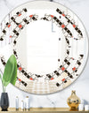 Abstract Design Retro Pattern IV - Modern Round or Oval Wall Mirror - Space