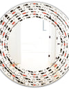 Abstract Design Retro Pattern IV - Modern Round or Oval Wall Mirror - Wave
