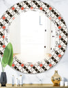 Abstract Design Retro Pattern IV - Modern Round or Oval Wall Mirror - Triple C