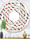Abstract Design Retro Pattern IV - Modern Round or Oval Wall Mirror - Whirl