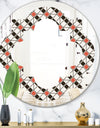 Abstract Design Retro Pattern IV - Modern Round or Oval Wall Mirror - Quatrefoil
