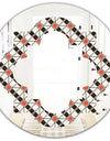 Abstract Design Retro Pattern IV - Modern Round or Oval Wall Mirror - Quatrefoil