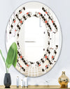 Abstract Design Retro Pattern IV - Modern Round or Oval Wall Mirror - Space