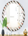Abstract Design Retro Pattern IV - Modern Round or Oval Wall Mirror - Triple C