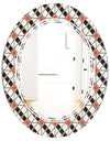 Abstract Design Retro Pattern IV - Modern Round or Oval Wall Mirror - Triple C