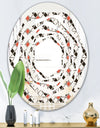 Abstract Design Retro Pattern IV - Modern Round or Oval Wall Mirror - Whirl