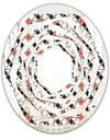 Abstract Design Retro Pattern IV - Modern Round or Oval Wall Mirror - Whirl
