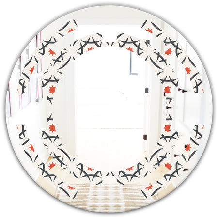 Abstract Retro Design V - Modern Round or Oval Wall Mirror - Space