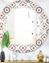 Abstract Retro Design V - Modern Round or Oval Wall Mirror - Triple C