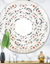 Abstract Retro Design V - Modern Round or Oval Wall Mirror - Whirl