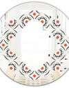 Abstract Retro Design V - Modern Round or Oval Wall Mirror - Quatrefoil