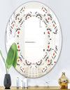 Abstract Retro Design V - Modern Round or Oval Wall Mirror - Space