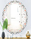 Abstract Retro Design V - Modern Round or Oval Wall Mirror - Triple C