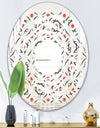 Abstract Retro Design V - Modern Round or Oval Wall Mirror - Whirl