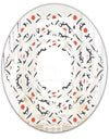 Abstract Retro Design V - Modern Round or Oval Wall Mirror - Whirl