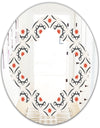 Abstract Retro Design V - Modern Round or Oval Wall Mirror - Quatrefoil
