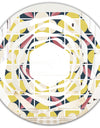 retro pattern in mosaic style - Modern Round or Oval Wall Mirror - Whirl