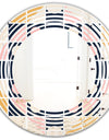 Geometrical Retro Design I - Modern Round or Oval Wall Mirror - Wave