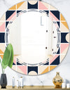 Geometrical Retro Design I - Modern Round or Oval Wall Mirror - Triple C