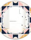 Geometrical Retro Design I - Modern Round or Oval Wall Mirror - Triple C