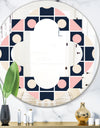 Geometrical Retro Design I - Modern Round or Oval Wall Mirror - Quatrefoil