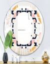 Geometrical Retro Design I - Modern Round or Oval Wall Mirror - Space