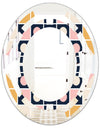 Geometrical Retro Design I - Modern Round or Oval Wall Mirror - Space
