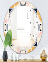 Geometrical Retro Design I - Modern Round or Oval Wall Mirror - Triple C