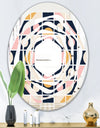 Geometrical Retro Design I - Modern Round or Oval Wall Mirror - Whirl
