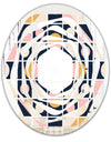 Geometrical Retro Design I - Modern Round or Oval Wall Mirror - Whirl