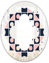 Geometrical Retro Design I - Modern Round or Oval Wall Mirror - Quatrefoil