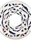 Floral Retro Botanical Pattern III - Modern Round or Oval Wall Mirror - Whirl
