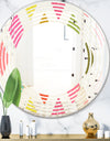 Diamond Retro III - Modern Round or Oval Wall Mirror - Wave