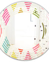 Diamond Retro III - Modern Round or Oval Wall Mirror - Wave