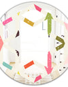 Diamond Retro III - Modern Round or Oval Wall Mirror - Hexagon Star