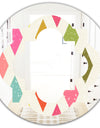 Diamond Retro III - Modern Round or Oval Wall Mirror - Quatrefoil