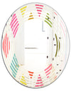 Diamond Retro III - Modern Round or Oval Wall Mirror - Wave