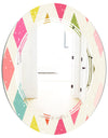 Diamond Retro III - Modern Round or Oval Wall Mirror - Triple C