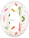 Diamond Retro III - Modern Round or Oval Wall Mirror - Hexagon Star