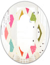 Diamond Retro III - Modern Round or Oval Wall Mirror - Quatrefoil