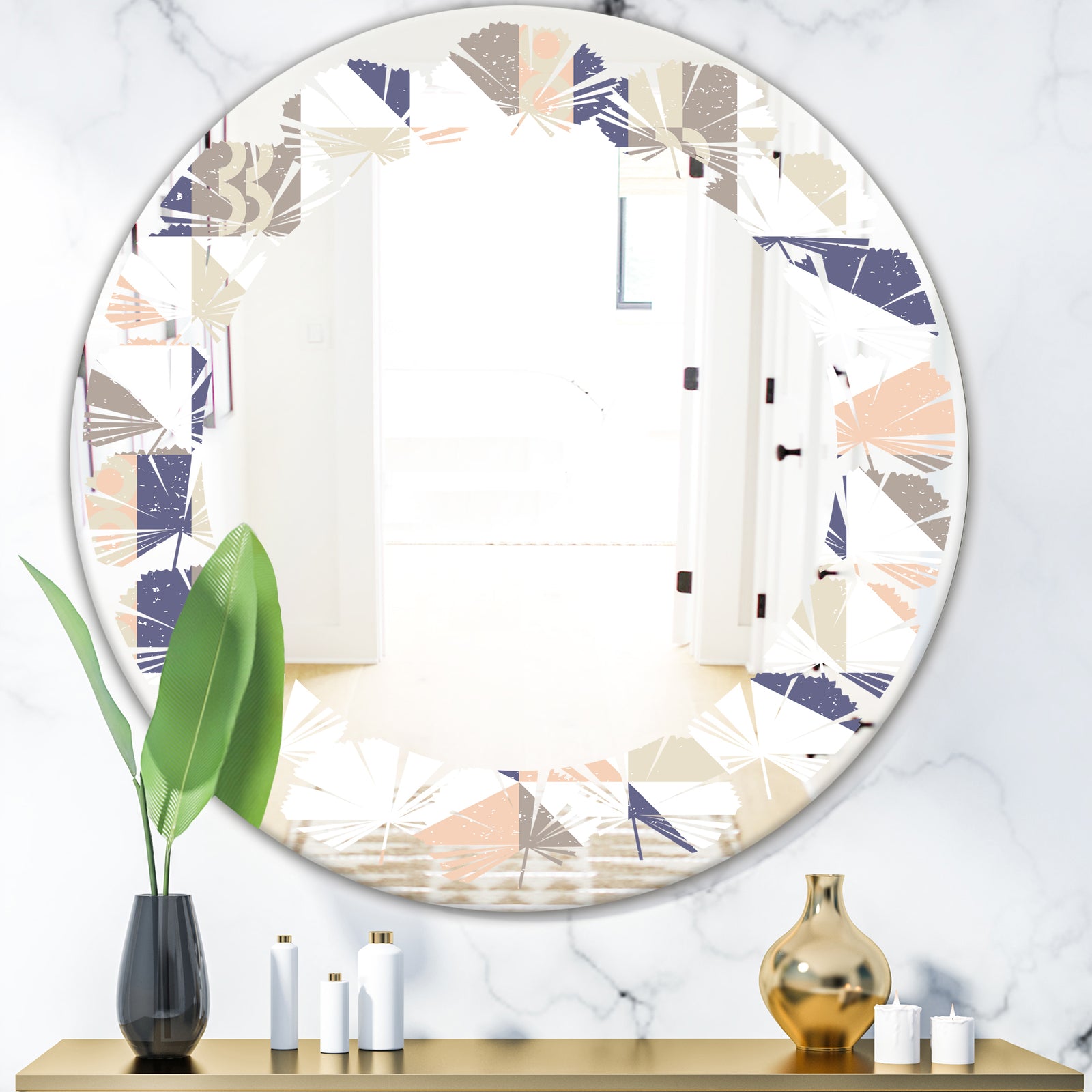 Porch Den 'Retro Geometric Design X - Wall Mirror