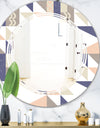 Retro Geometric Design X - Modern Round or Oval Wall Mirror - Triple C