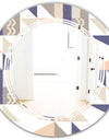 Retro Geometric Design X - Modern Round or Oval Wall Mirror - Triple C