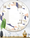 Retro Geometric Design X - Modern Round or Oval Wall Mirror - Quatrefoil