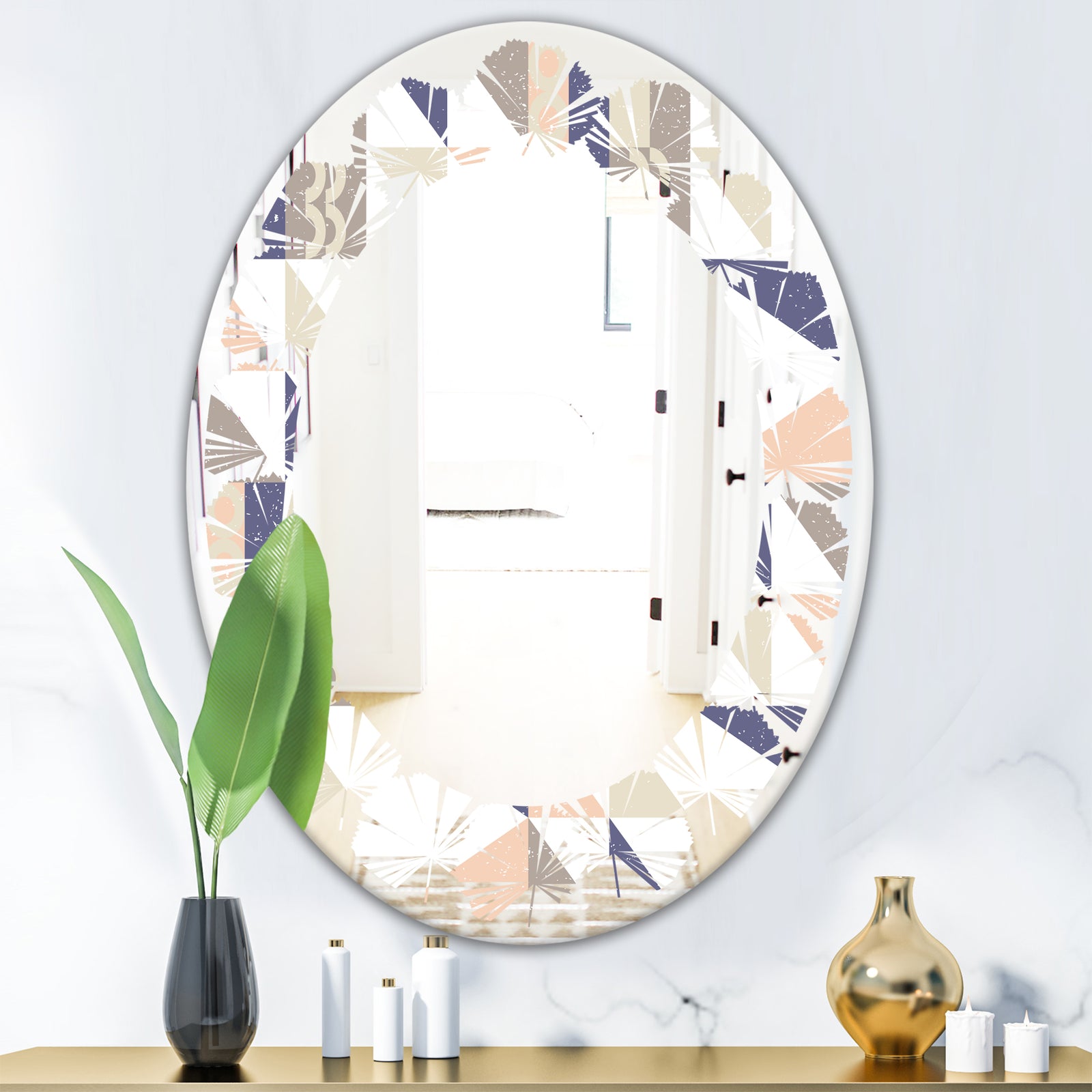 Porch Den 'Retro Geometric Design X - Wall Mirror