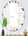 Retro Geometric Design X - Modern Round or Oval Wall Mirror - Triple C