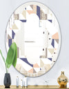Retro Geometric Design X - Modern Round or Oval Wall Mirror - Quatrefoil